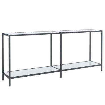 vidaXL Console Blanc 180x35x75,5 cm Verre Trempé