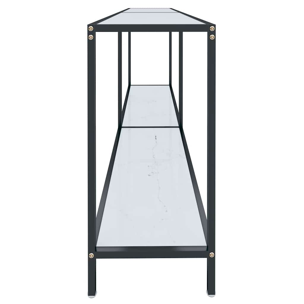 vidaXL Console Blanc 180x35x75,5 cm Verre Trempé