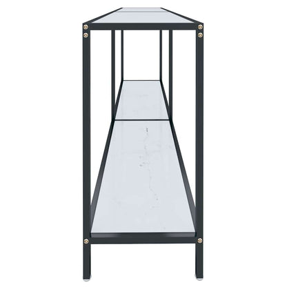 vidaXL Console Blanc 180x35x75,5 cm Verre Trempé