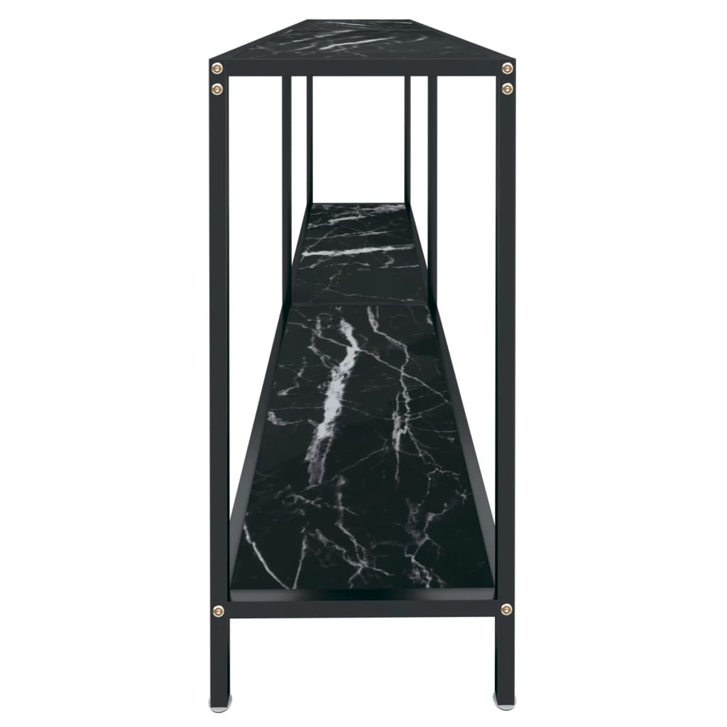vidaXL Console Noire 180x35x75,5 cm Verre trempé