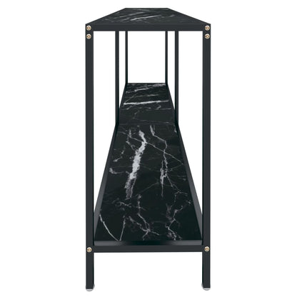 vidaXL Console Noire 180x35x75,5 cm Verre trempé