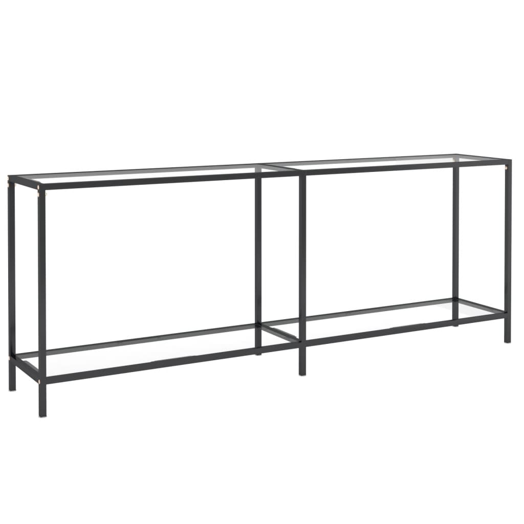 vidaXL Table console transparente 200x35x75,5 cm Verre trempé
