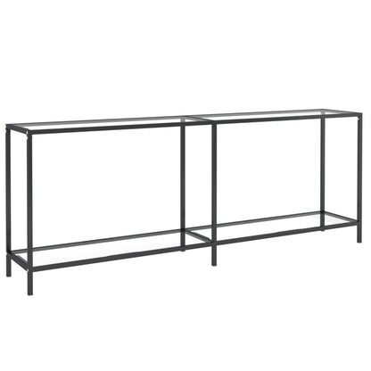 vidaXL Table console transparente 200x35x75,5 cm Verre trempé