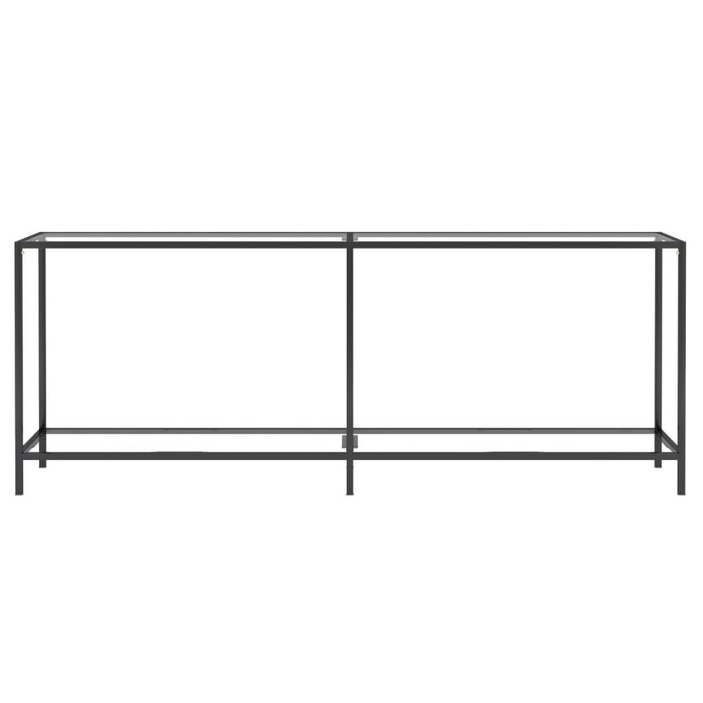 vidaXL Table console transparente 200x35x75,5 cm Verre trempé