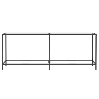 vidaXL Table console transparente 200x35x75,5 cm Verre trempé