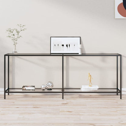vidaXL Table console transparente 200x35x75,5 cm Verre trempé