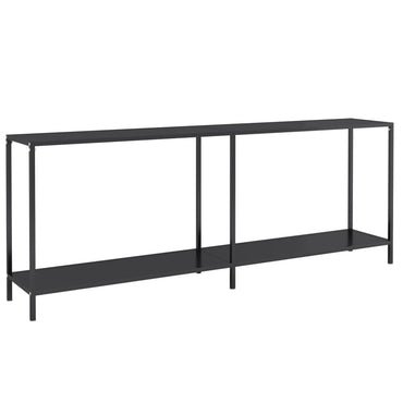 vidaXL Table console Noir 200x35x75,5 cm Verre trempé