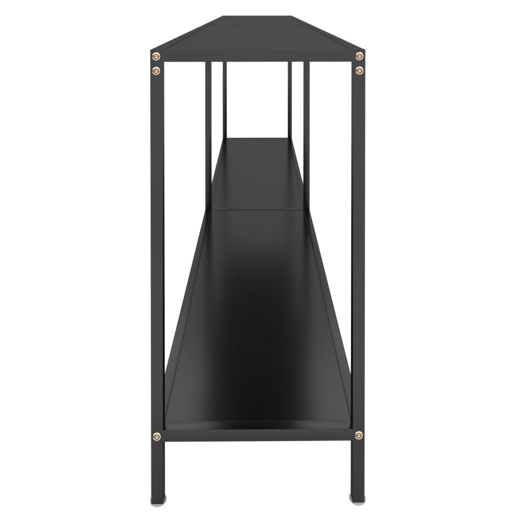 vidaXL Table console Noir 200x35x75,5 cm Verre trempé