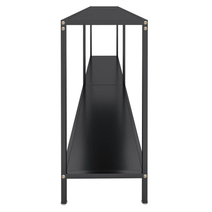 vidaXL Table console Noir 200x35x75,5 cm Verre trempé