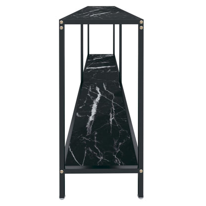 vidaXL Console Noir 200x35x75,5 cm Verre trempé