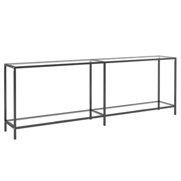 vidaXL Table console transparente 220x35x75,5 cm Verre trempé