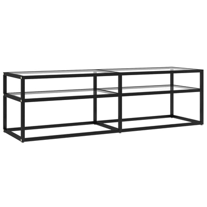 vidaXL Meuble TV Transparent 140x40x40,5 cm Verre trempé