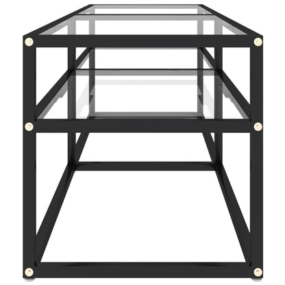 vidaXL Meuble TV Transparent 140x40x40,5 cm Verre trempé
