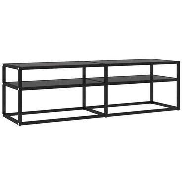 vidaXL Meuble TV Noir 140x40x40,5 cm Verre trempé