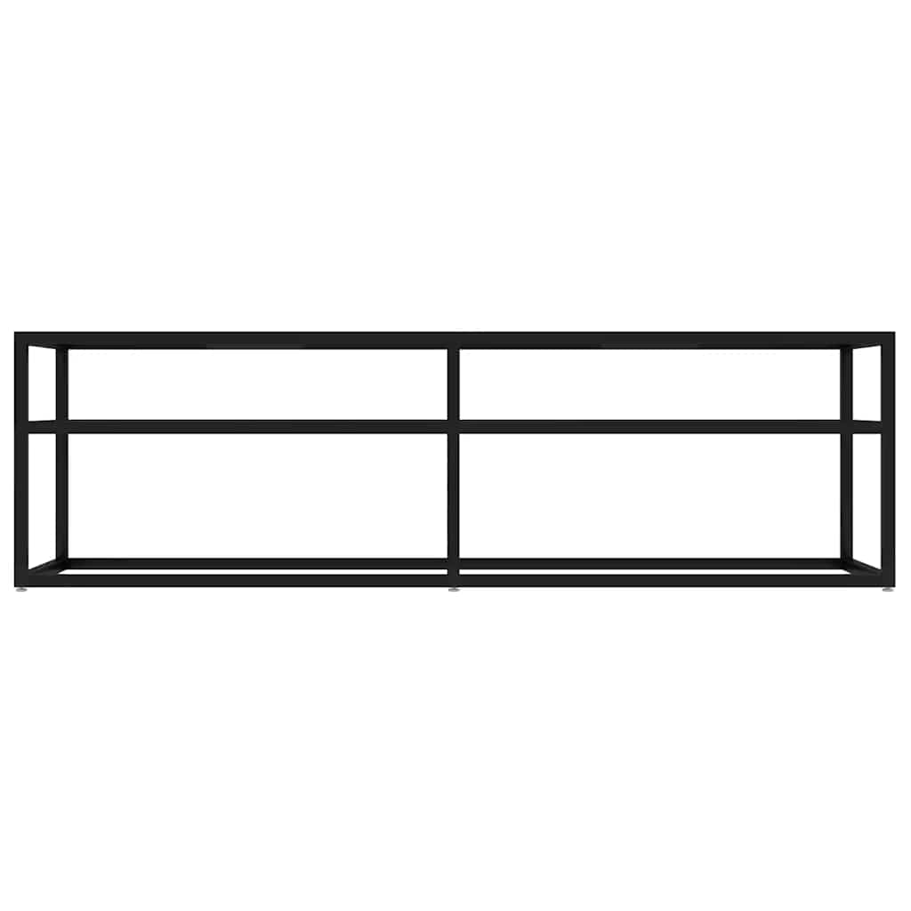 vidaXL Meuble TV Noir 140x40x40,5 cm Verre trempé