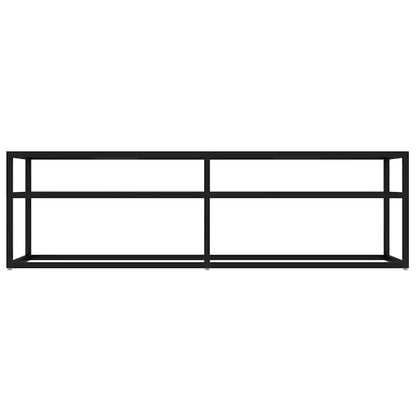vidaXL Meuble TV Noir 140x40x40,5 cm Verre trempé