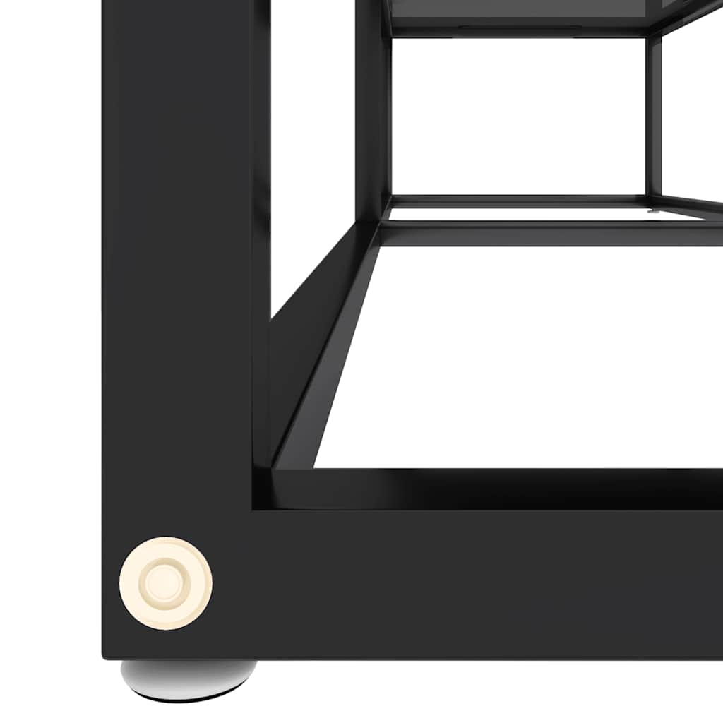 vidaXL Meuble TV Noir 140x40x40,5 cm Verre trempé