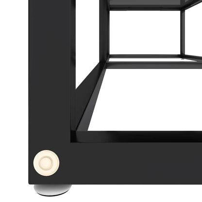 vidaXL Meuble TV Noir 140x40x40,5 cm Verre trempé