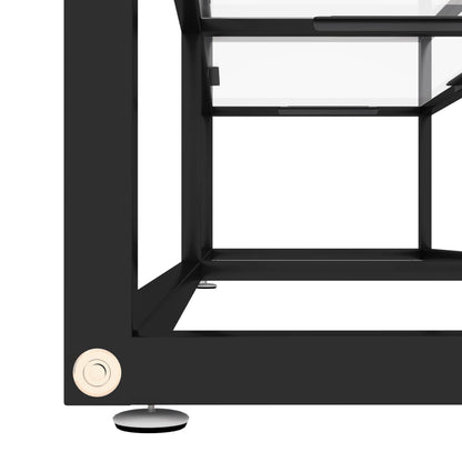 vidaXL Meuble TV Transparent 160x40x40,5 cm Verre Trempé