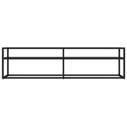 vidaXL Meuble TV verre trempé noir 160x40x40,5 cm