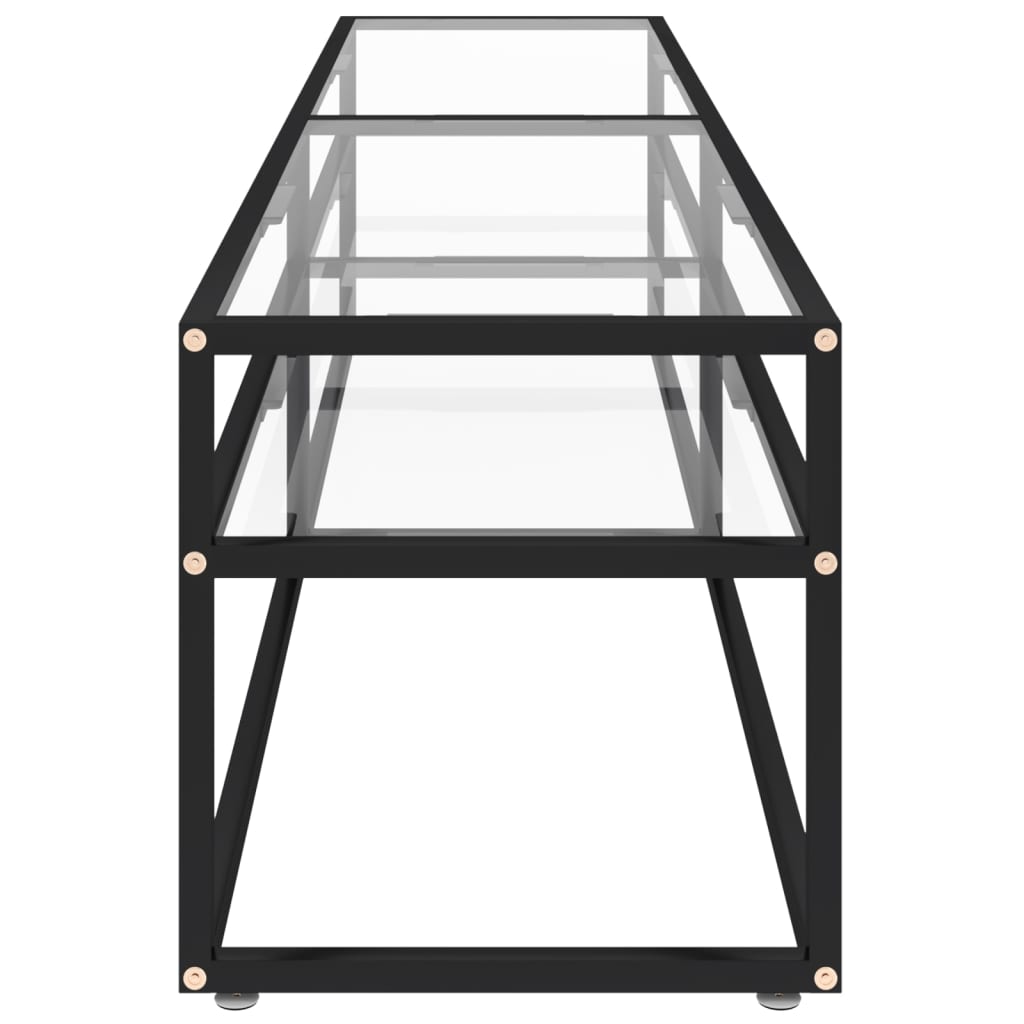 vidaXL Meuble TV Transparent 180x40x40,5 cm Verre Trempé