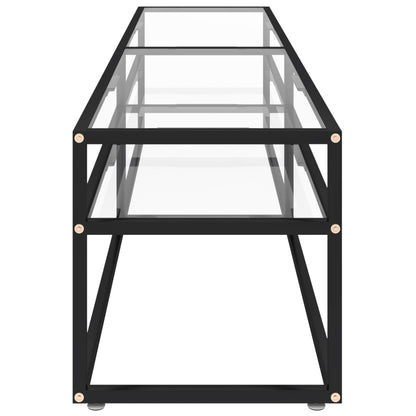 vidaXL Meuble TV Transparent 180x40x40,5 cm Verre Trempé