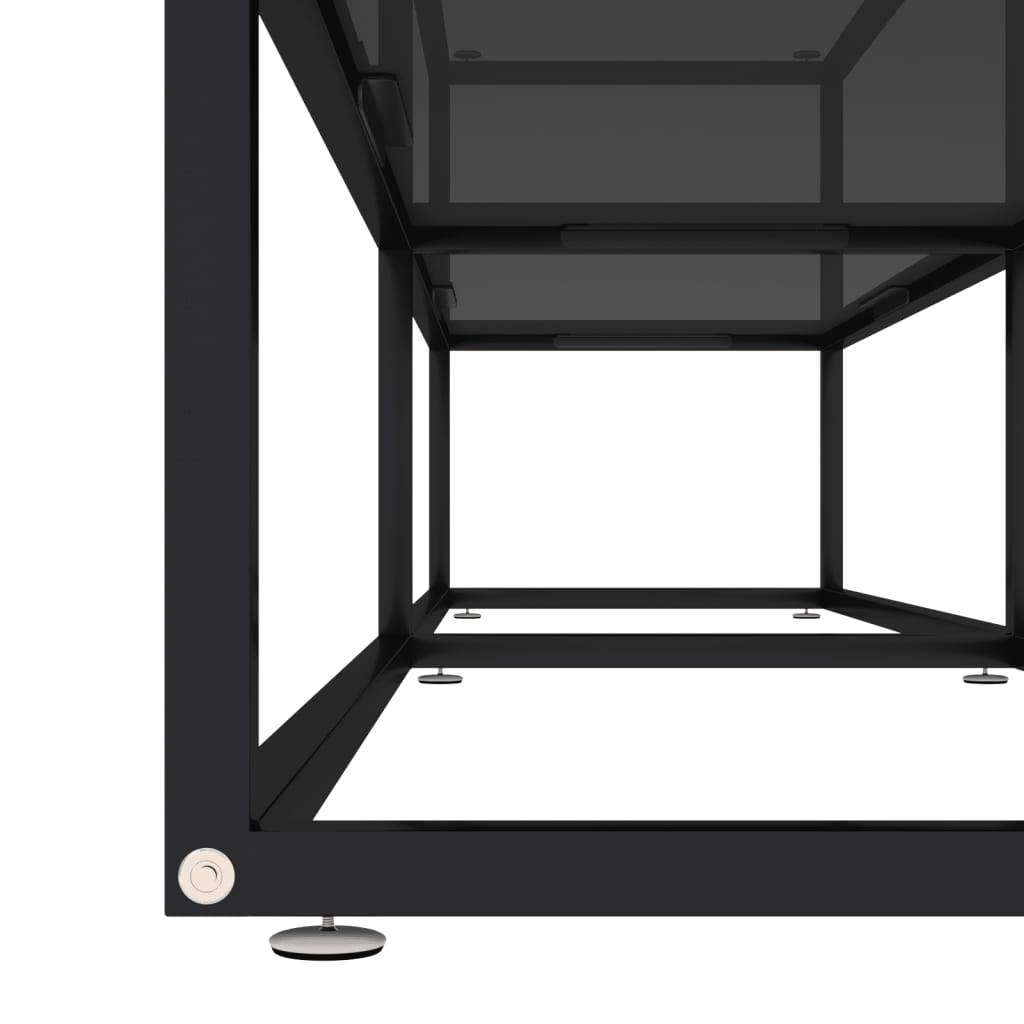 vidaXL Meuble TV verre trempé noir 180x40x40,5 cm