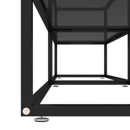 vidaXL Meuble TV verre trempé noir 180x40x40,5 cm