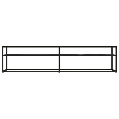Meuble TV vidaXL Noir aspect marbre 180x40x40,5 cm Verre trempé
