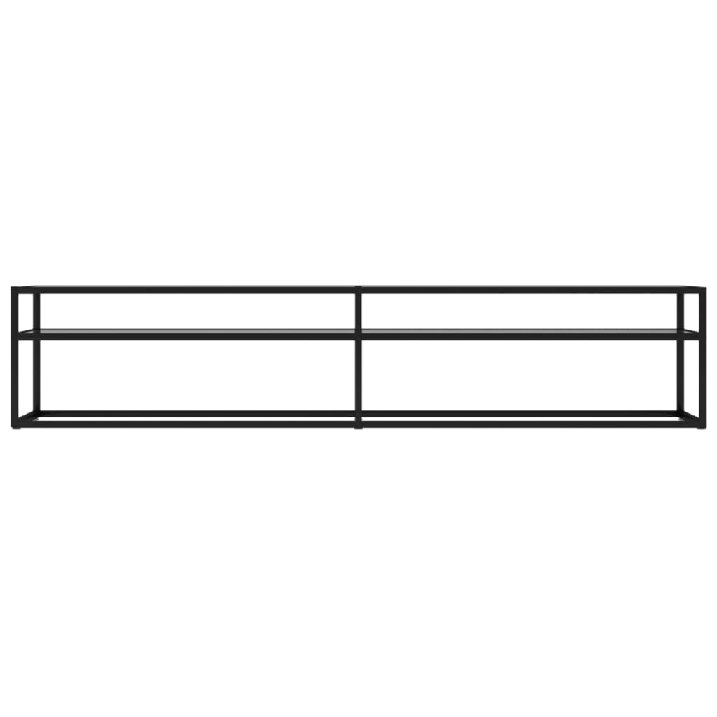 vidaXL Meuble TV Transparent 200x40x40,5 cm Verre Trempé