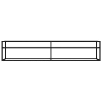 vidaXL Meuble TV Transparent 200x40x40,5 cm Verre Trempé