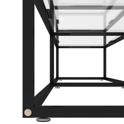 vidaXL Meuble TV Transparent 200x40x40,5 cm Verre Trempé