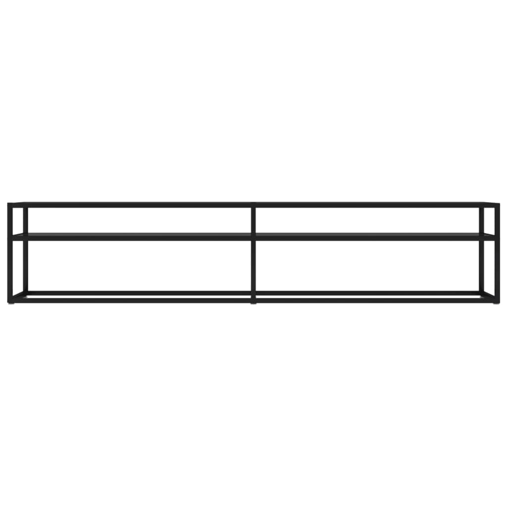 vidaXL Meuble TV Noir 200x40x40,5 cm Verre trempé