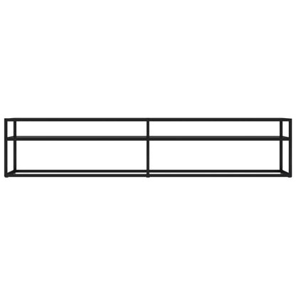 vidaXL Meuble TV Noir 200x40x40,5 cm Verre trempé