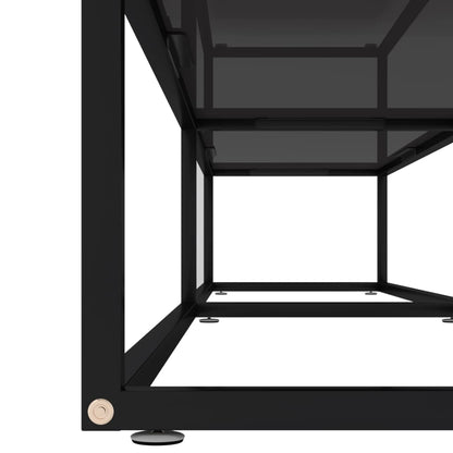 vidaXL Meuble TV Noir 200x40x40,5 cm Verre trempé