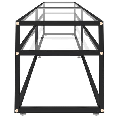 vidaXL Meuble TV Transparent 220x40x40,5 cm Verre trempé