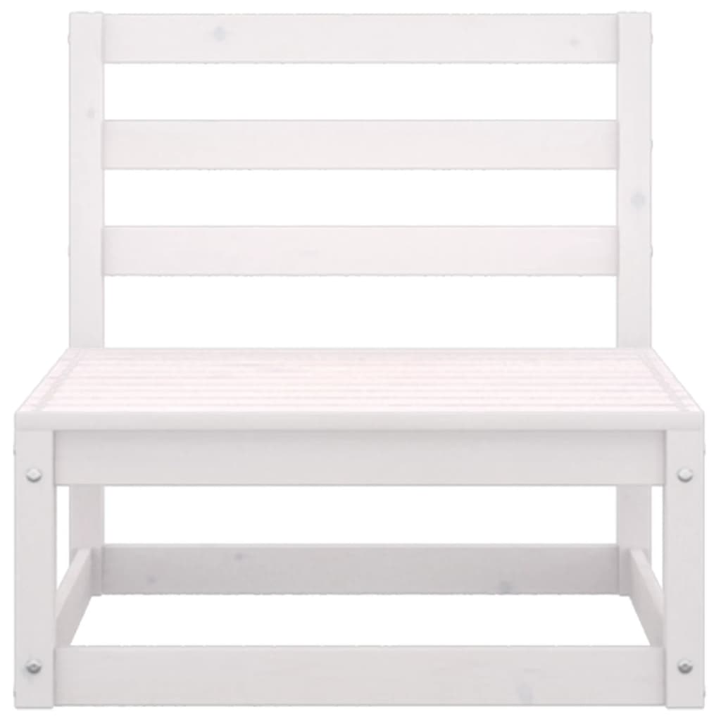 vidaXL Ensemble de mobilier de jardin 4 pcs Blanc Bois de pin massif