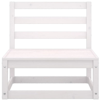 vidaXL Ensemble de mobilier de jardin 4 pcs Blanc Bois de pin massif