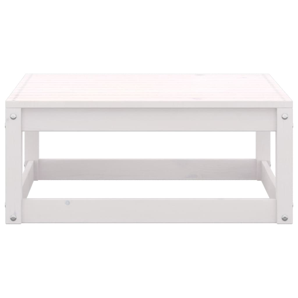 vidaXL Ensemble de mobilier de jardin 4 pcs Blanc Bois de pin massif