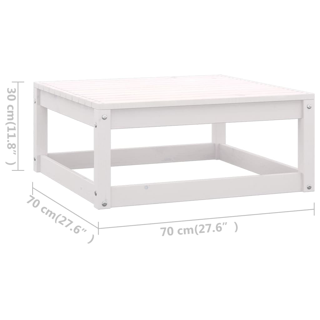 vidaXL Ensemble de mobilier de jardin 4 pcs Blanc Bois de pin massif