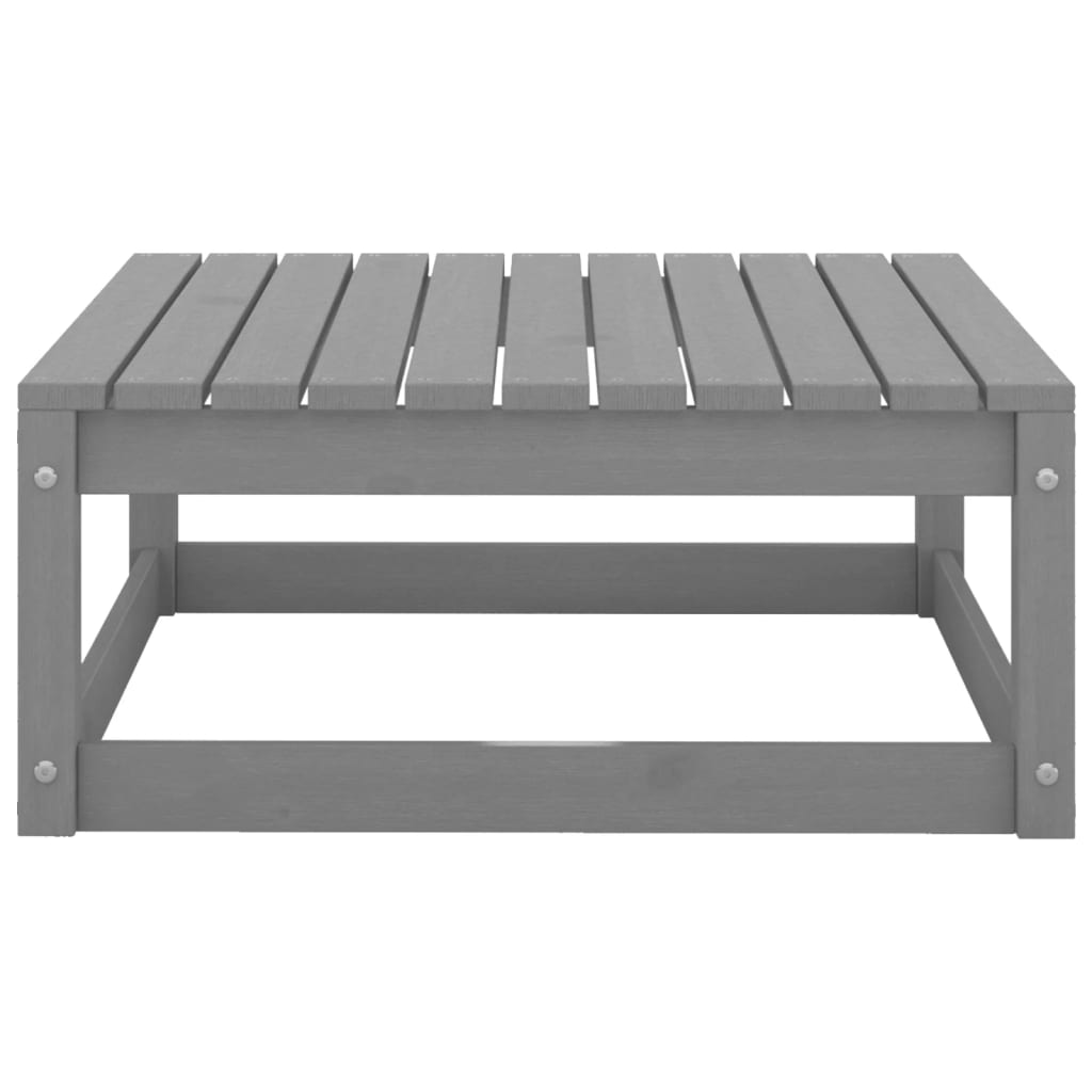 vidaXL 8-tlg. Garten-Lounge-Set Grau Massivholz Kiefer