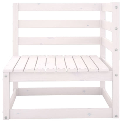 vidaXL Ensemble de mobilier de jardin 4 pcs Blanc Bois de pin massif