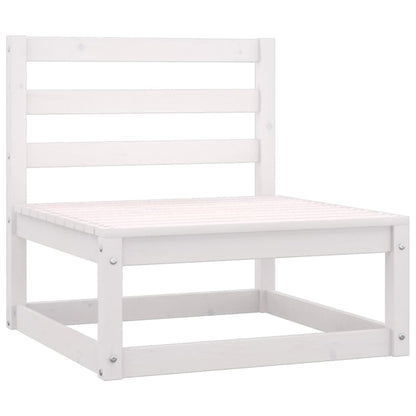 vidaXL Ensemble de mobilier de jardin 4 pcs Blanc Bois de pin massif