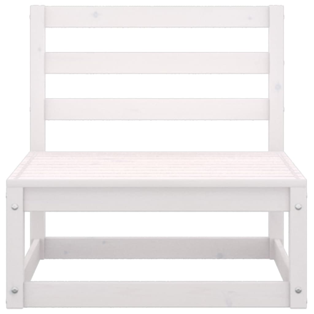 vidaXL Ensemble de mobilier de jardin 4 pcs Blanc Bois de pin massif