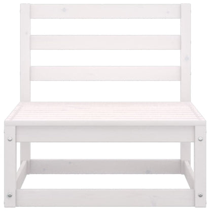 vidaXL Ensemble de mobilier de jardin 4 pcs Blanc Bois de pin massif