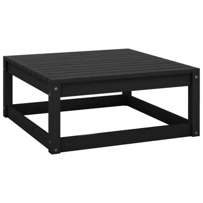 vidaXL Salon de jardin 4 pcs noir bois de pin massif