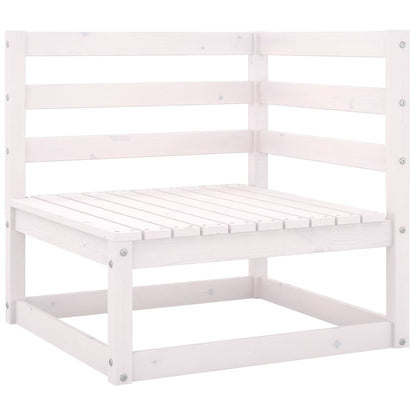 vidaXL Ensemble de mobilier de jardin 4 pcs Blanc Bois de pin massif
