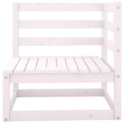 vidaXL Ensemble de mobilier de jardin 4 pcs Blanc Bois de pin massif