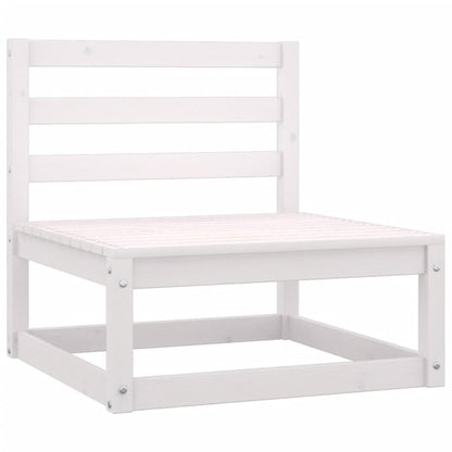 vidaXL Ensemble de mobilier de jardin 4 pcs Blanc Bois de pin massif