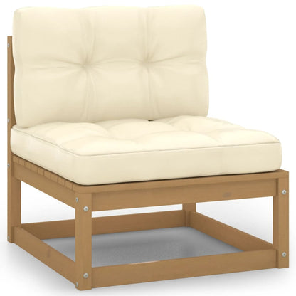 vidaXL Salon de jardin 4 pièces avec coussins Bois de pin massif